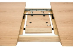 Miliboo Erweiterbarer Tisch mit integrierten Verlängerungen rechteckig aus hellem Holz mit Eichenfurnier B140-170 cm ANK* Ausziehtische