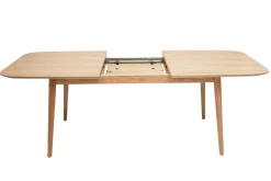 Miliboo Erweiterbarer Tisch mit integrierten Verlängerungen rechteckig aus hellem Holz mit Eichenfurnier B160-210 cm ANK* Ausziehtische