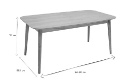 Miliboo Erweiterbarer Tisch mit integrierten Verlängerungen rechteckig aus hellem Holz mit Eichenfurnier B160-210 cm ANK* Ausziehtische