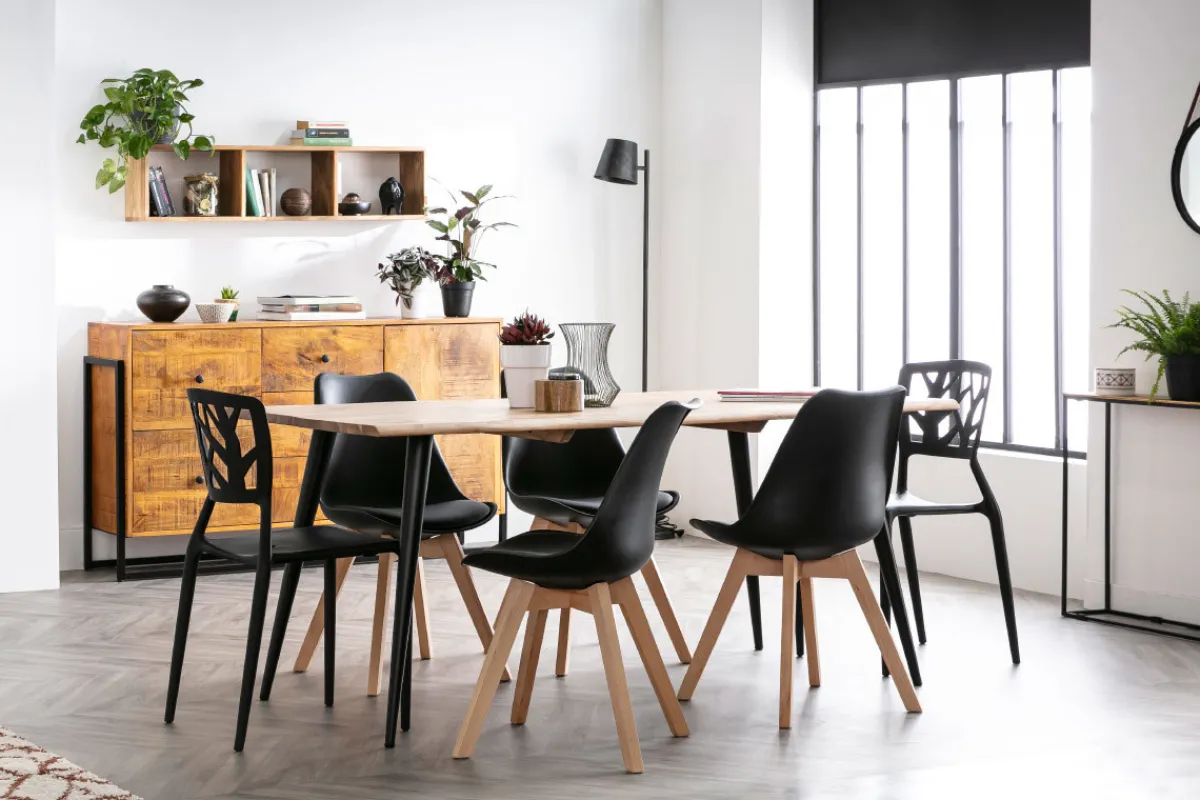 Miliboo Esstisch aus Akazienholz und Metall L175 EDGE* Esstische