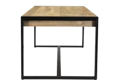 Miliboo Esstisch aus massivem Mangoholz und schwarzem Metall B 175 cm BERGEN* Esstische