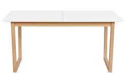Miliboo Esstisch ausziehbar helles Holz und weiß L160-240 cm LAHO* Ausziehtische