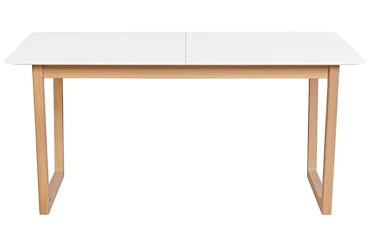 Miliboo Esstisch ausziehbar helles Holz und weiß L160-240 cm LAHO* Ausziehtische