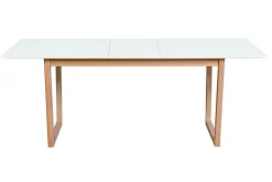 Miliboo Esstisch ausziehbar helles Holz und weiß L160-240 cm LAHO* Ausziehtische