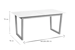 Miliboo Esstisch ausziehbar helles Holz und weiß L160-240 cm LAHO* Ausziehtische