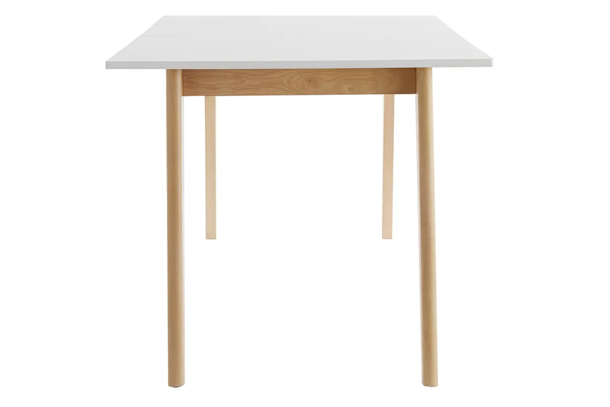Miliboo Esstisch ausziehbar helles Holz und weiß L160-205 cm SWAD* Ausziehtische