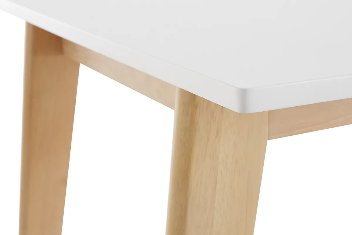 Miliboo Esstisch ausziehbar helles Holz und weiß L160-205 cm SWAD* Ausziehtische