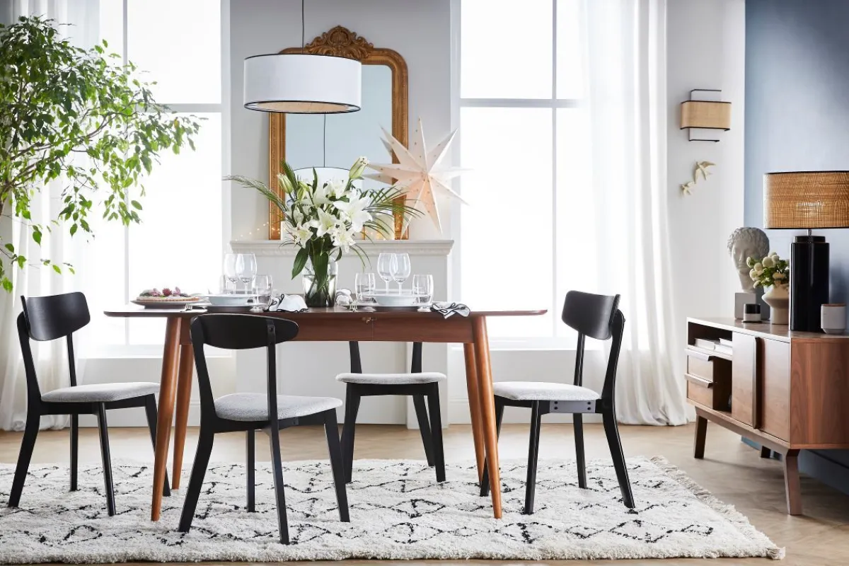 Miliboo Esstisch ausziehbar Nussbaum L130-160 cm NORDECO* Ausziehtische