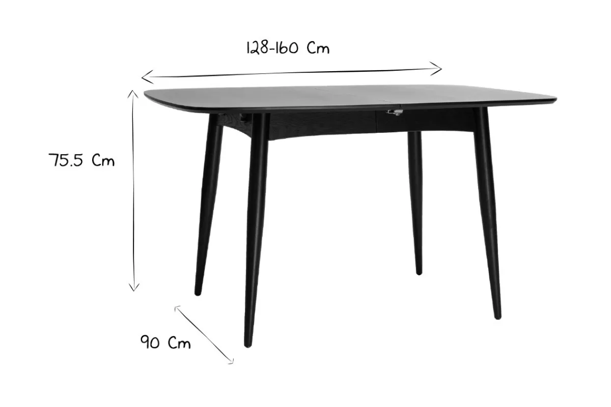 Miliboo Esstisch ausziehbar Nussbaum L130-160 cm NORDECO* Ausziehtische