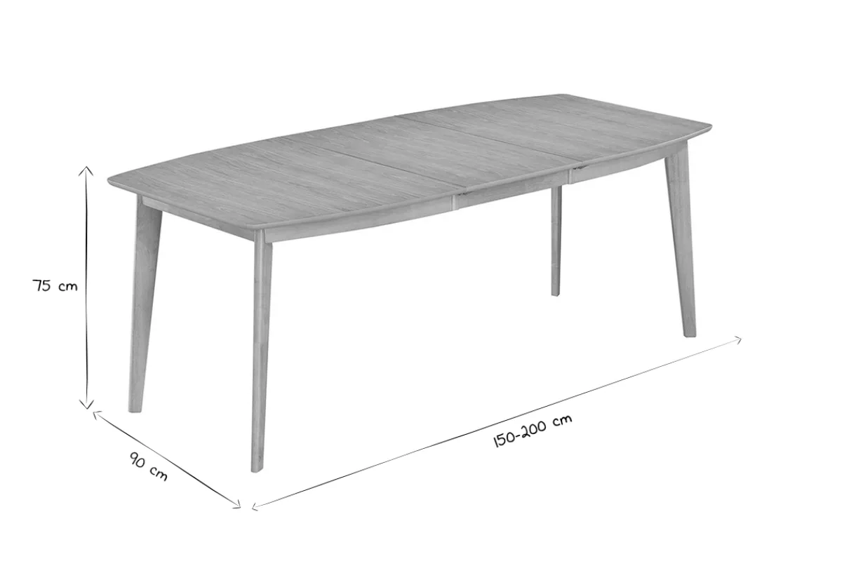 Miliboo Esstisch ausziehbar skandinavisch aus hellem Holz L150-200 LEENA* Ausziehtische