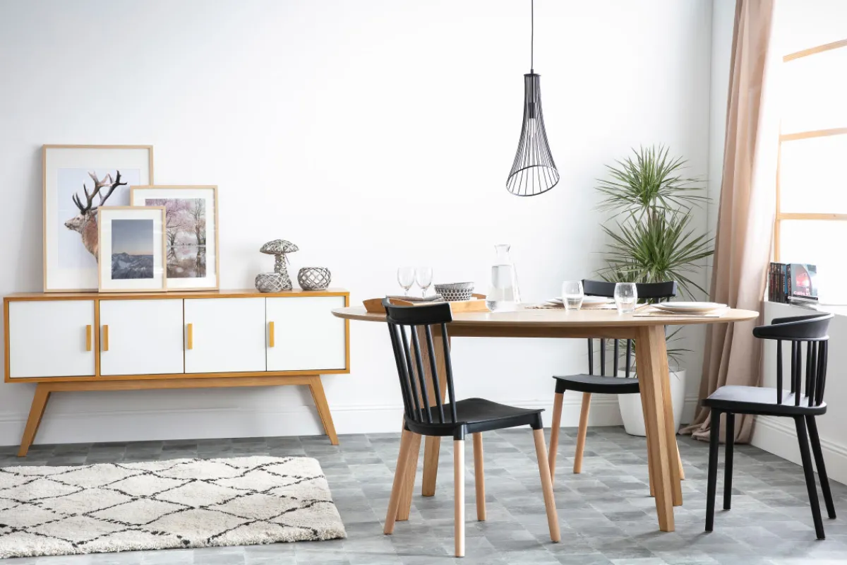 Miliboo Esstisch skandinavisches Design oval Eiche L160 MARIK* Esstische