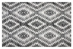 Miliboo Ethno-Teppich mit Rautenmuster grau und schwarz Innen- und Außenbereich 150 x 220 cm PIXO* Teppiche|Alle Dekoration