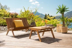 Miliboo Gartenbank aus Massivholz TIDAK* Garten Lounge-möbel