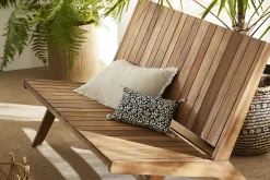 Miliboo Gartenmöbel Bank 2-Sitzer und Couchtisch aus Massivholz TIDAK* Garten Lounge-möbel
