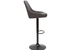 Miliboo Höhenverstellbare Barhocker dunkelgrau (2er-Set) HOLO* Barhocker