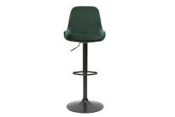 Miliboo Höhenverstellbare Design-Barhocker grüner Samt (2er-Set) HOLO* Barhocker