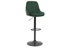 Miliboo Höhenverstellbare Design-Barhocker grüner Samt (2er-Set) HOLO* Barhocker