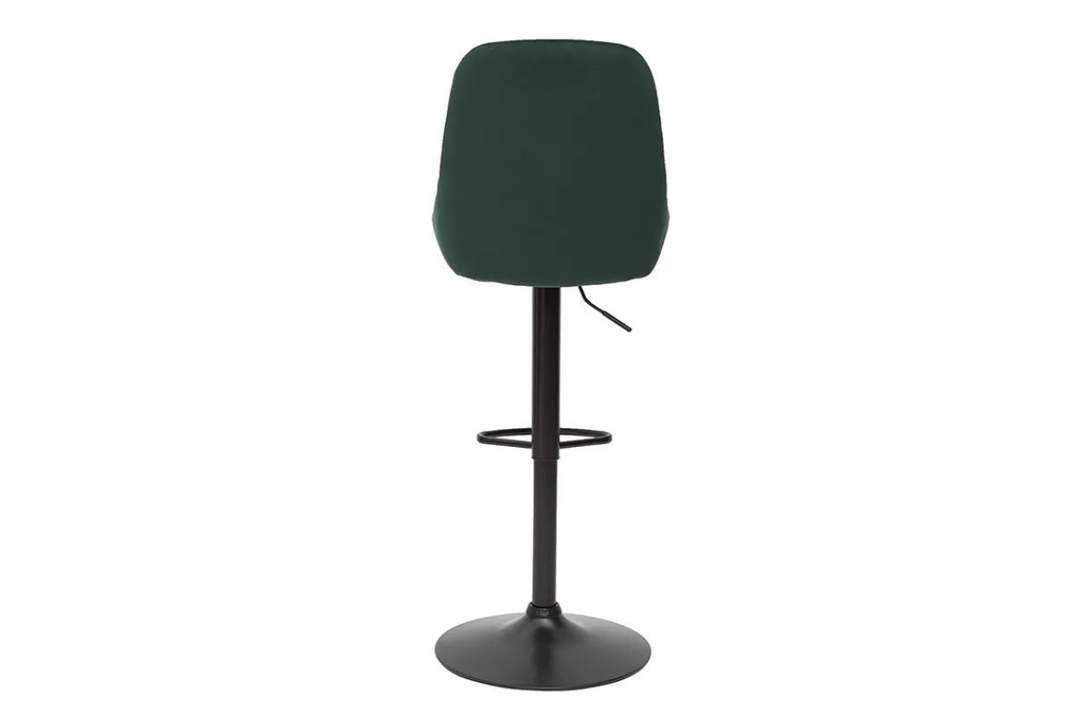 Miliboo Höhenverstellbare Design-Barhocker grüner Samt (2er-Set) HOLO* Barhocker