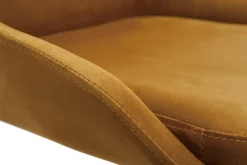 Miliboo Höhenverstellbare Design-Barhocker bronzefarbener Samt (2er-Set) HOLO* Barhocker