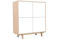 Miliboo Highboard skandinavisch Holz Weiß 125 cm SID* Sideboards