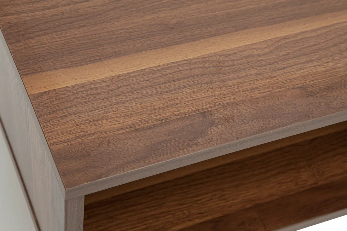 Miliboo Hochklappbarer Couchtisch aus dunklem Holz und Metall B100 cm KANE* Couchtische