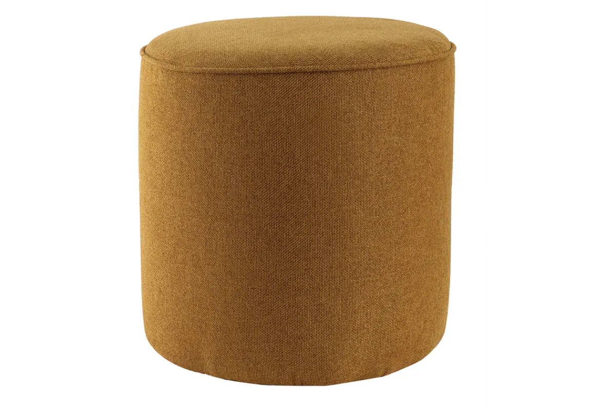 Miliboo Hocker aus gelbem Stoff D 40 cm COQ* Sitzsäcke|Sitzsäcke