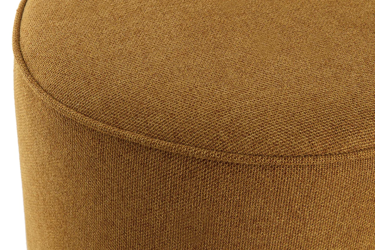 Miliboo Hocker aus gelbem Stoff D 40 cm COQ* Sitzsäcke|Sitzsäcke