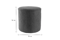 Miliboo Hocker aus gelbem Stoff D 40 cm COQ* Sitzsäcke|Sitzsäcke