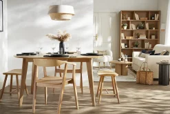 Miliboo Hocker aus hellem Holz H46,5 cm DEMORY* Design-stühle|Holzstühle