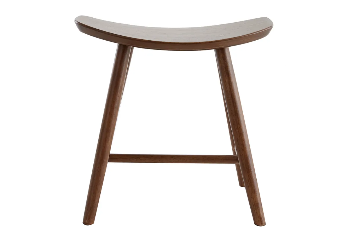 Miliboo Hocker aus Nussbaum H46,5 cm DEMORY* Design-stühle|Holzstühle