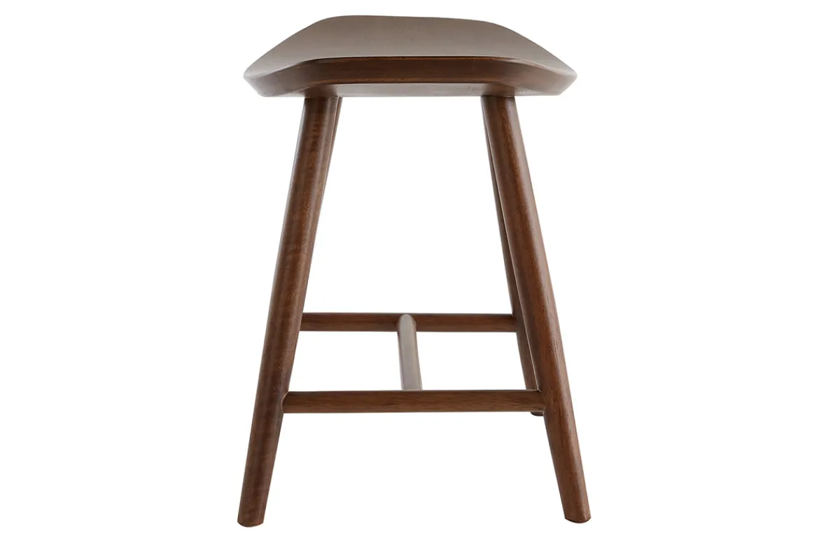 Miliboo Hocker aus Nussbaum H46,5 cm DEMORY* Design-stühle|Holzstühle
