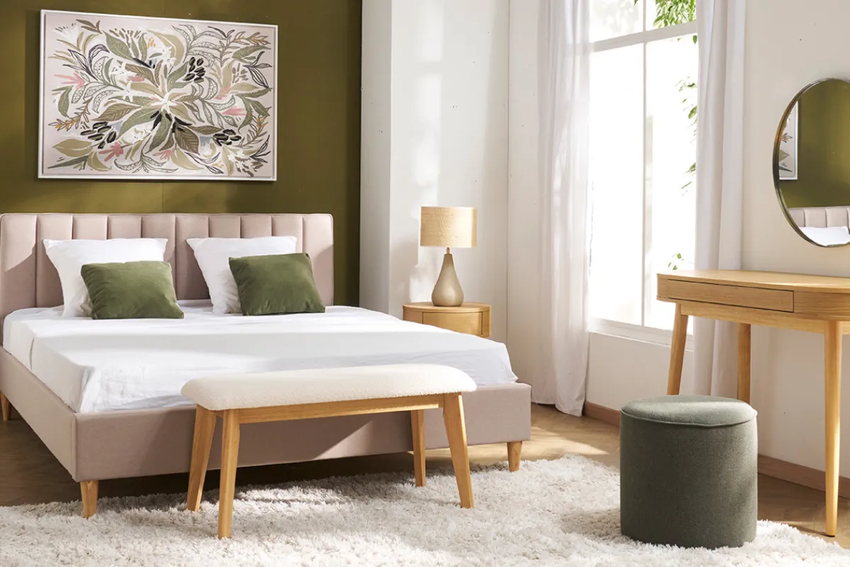 Miliboo Hocker aus Stoff Khaki D 40 cm COQ* Sitzsäcke|Sitzsäcke