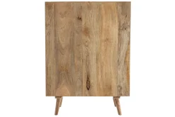 Miliboo Hohe Anrichte aus massivem Mangoholz mit Schiebetüren ALBA* Sideboards