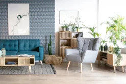 Miliboo Hohe Anrichte aus massivem Mangoholz mit Schiebetüren ALBA* Sideboards