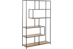 Miliboo Industrie-Bücherregal aus schwarzem Metall und Holz L114 cm TRESCA* Bücherregale|Bücherregale