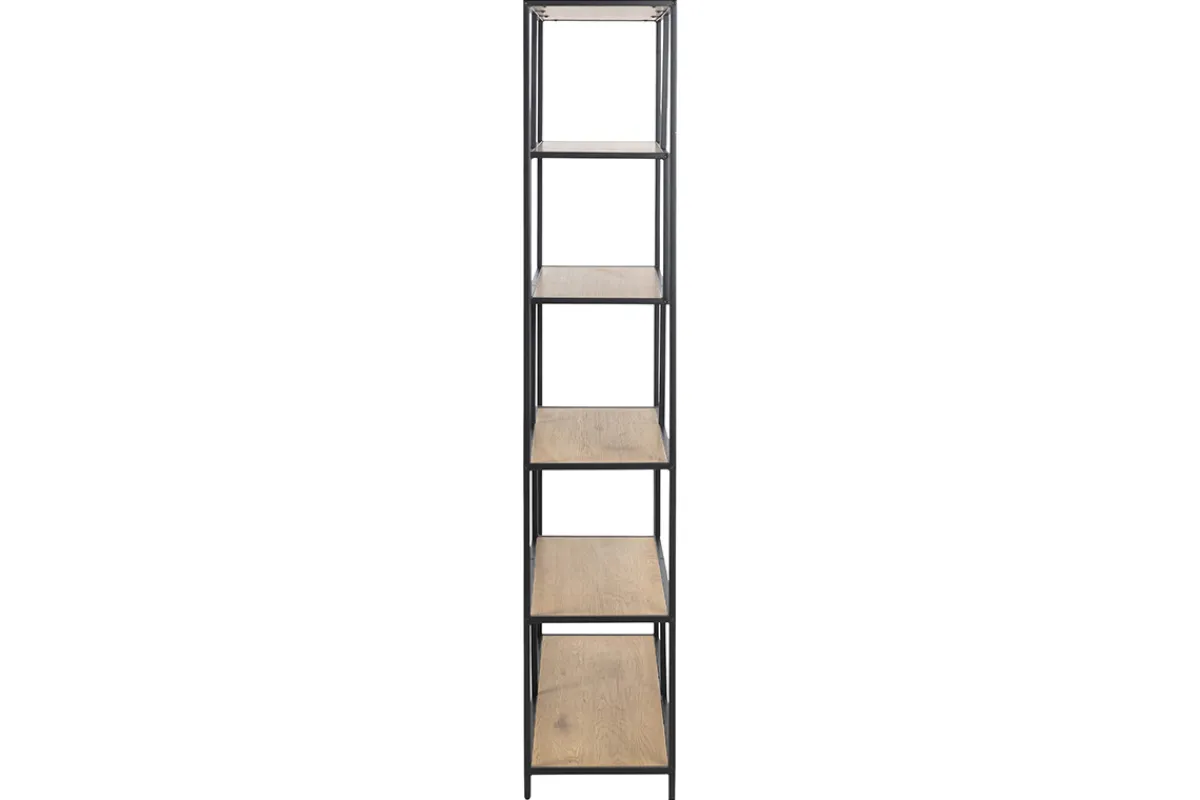 Miliboo Industrie-Bücherregal aus schwarzem Metall und Holz L114 cm TRESCA* Bücherregale|Bücherregale