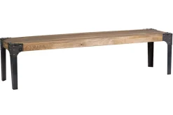 Miliboo Industrielle Design-Bank Metall und 180 cm MADISON* Holzstühle|Bänke