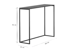 Miliboo Industrielle Konsole schwarzes Metall L100 cm KARL* Konsolentische|Flurmöbel