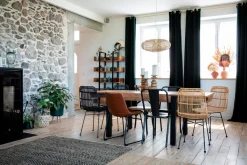 Miliboo Industrieller Bücherschrank aus massivem Akazienholz und schwarzem Metall L90 cm TAO* Bücherregale|Bücherregale