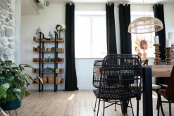 Miliboo Industrieller Bücherschrank aus massivem Akazienholz und schwarzem Metall L90 cm TAO* Bücherregale|Bücherregale