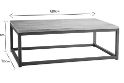 Miliboo Industrieller Couchtisch FACTORY Holz und Metall* Couchtische