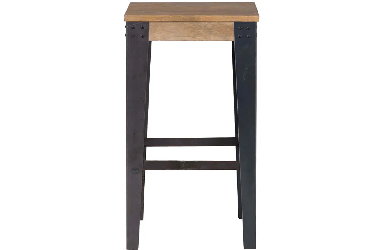 Miliboo Industrieller Design-Hocker Metall und 65 cm MADISON* Barhocker