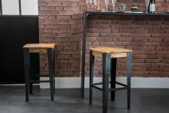 Miliboo Industrieller Design-Hocker Metall und 65 cm MADISON* Barhocker