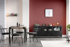 Miliboo Industrieller Esstisch Stahl und Holz L80 MADISON* Esstische
