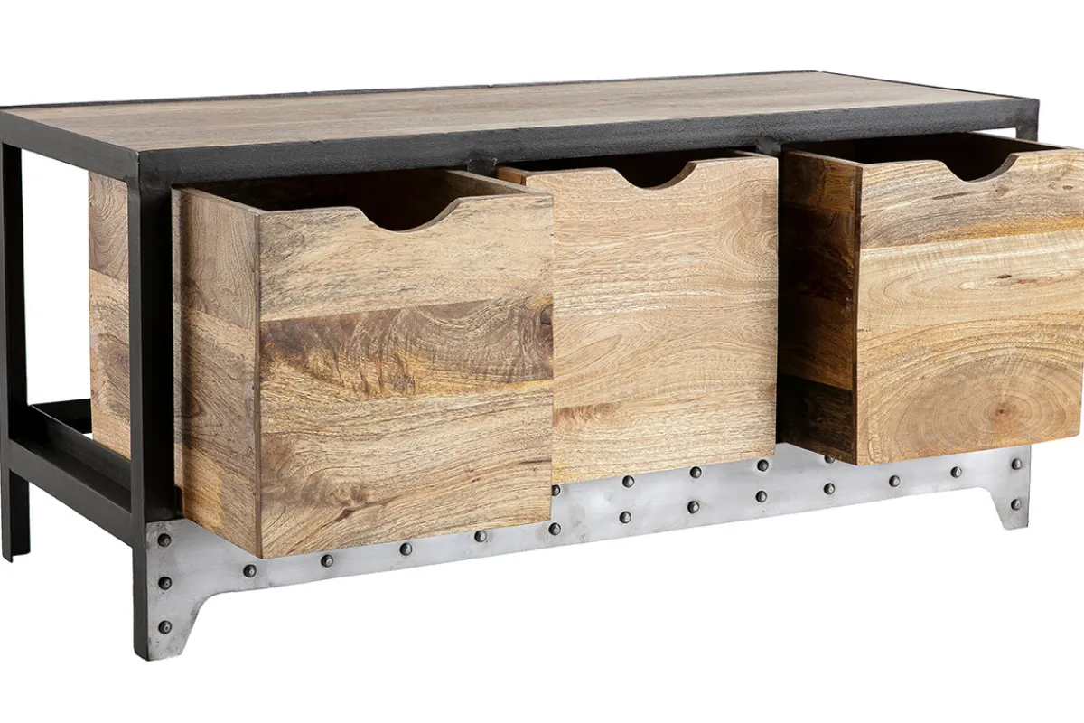 Miliboo Industrielles Aufbewahrungs- / Schuhmöbel ATELIER Massivholz und Metall* Kommoden|Kommoden