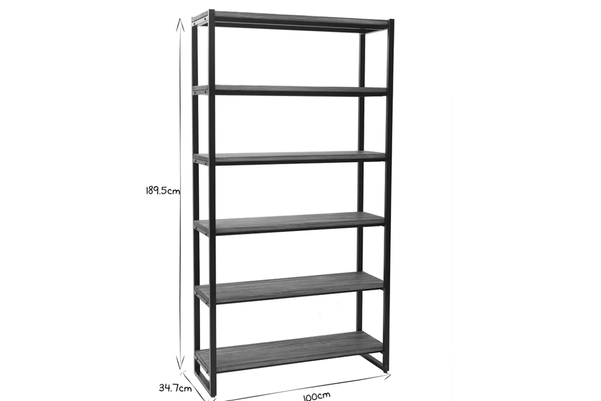 Miliboo Industrielles Bücherregal Holz und Metall ARISTOTE* Bücherregale|Bücherregale