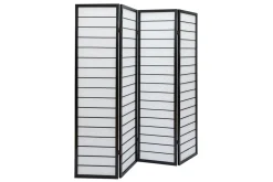 Miliboo Japanischer Paravent schwarzes Holz und Reispapier GIBON* Paravent|Alle Dekoration