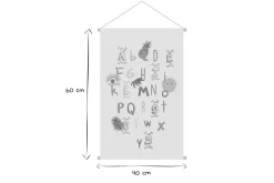 Miliboo Kakemono für Kinder Alphabet L40 x B60 cm PEPS*Kinder Accessoires & Dekoration Kinder|Wanddekoration