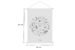 Miliboo Kakemono für Kinder Illustration Herbstwald L40 x B60 cm FORET*Kinder Accessoires & Dekoration Kinder|Wanddekoration
