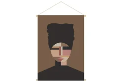 Miliboo Kakemono Frauenporträt B40 x H60 cm TURBA* Wanddekoration|Alle Dekoration
